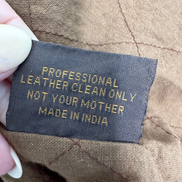 Men's Brown Leather Zip-Front Jacket - Picture 11 of 13